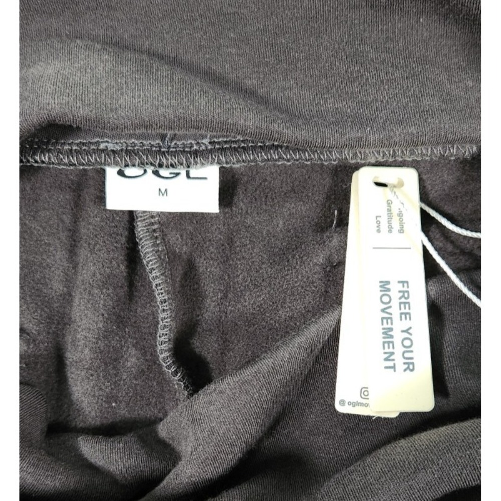 OGL Move Womens Wide Leg Sweatpants Charcoal Gray High Rise Lounge Pants Size M - Picture 5 of 7